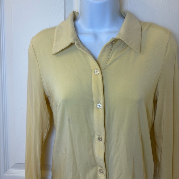 Wilfred Button Down Long Sleeve Pale Yellow - Picture 3 of 5